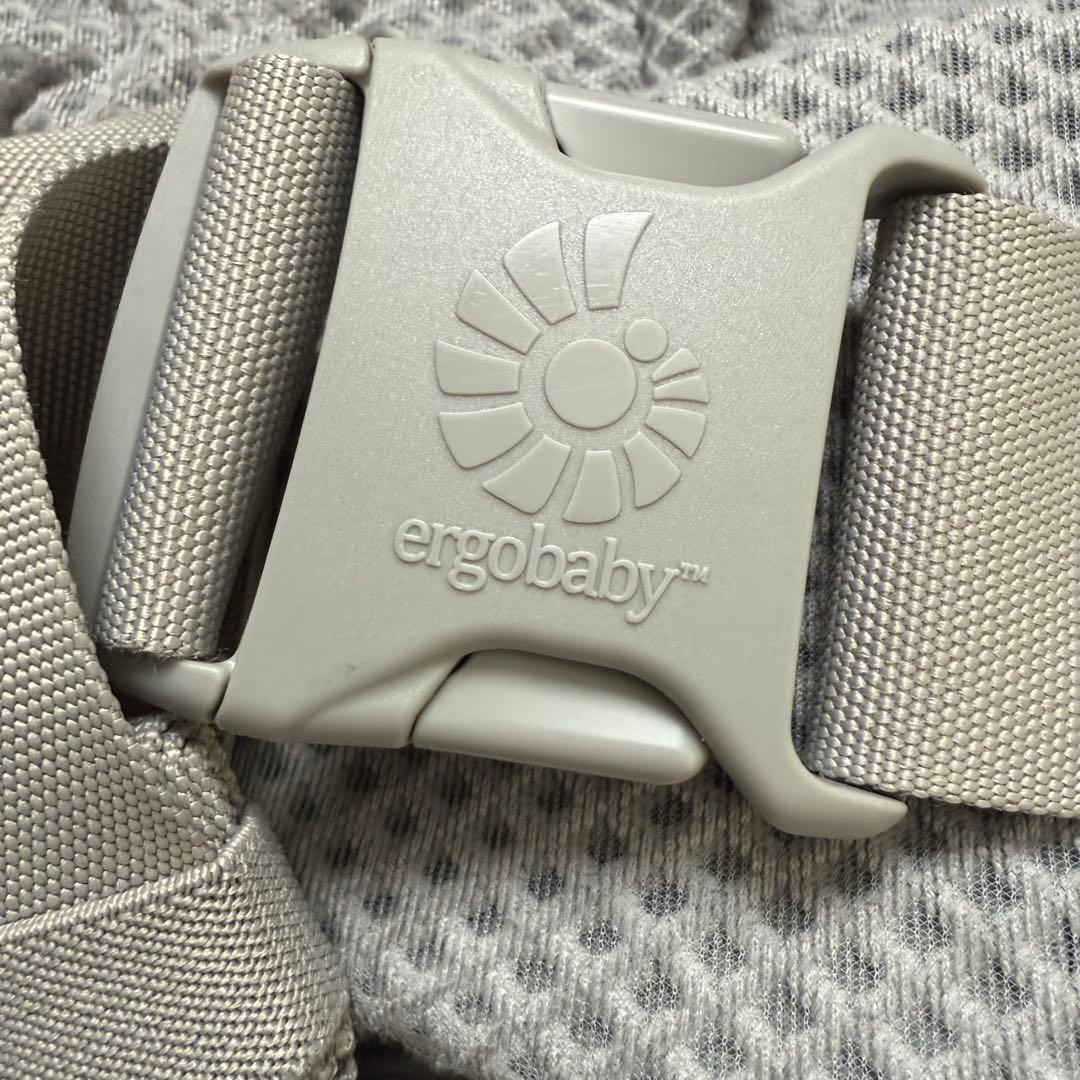 【美品】エルゴベビー オムニブリーズ 抱っこ紐 パールグレー ポーチ付き