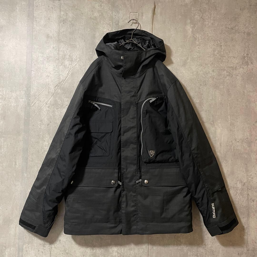 Burtonバートンスキーウェアスノーボードジャケットパーカーフード付黒ブラック