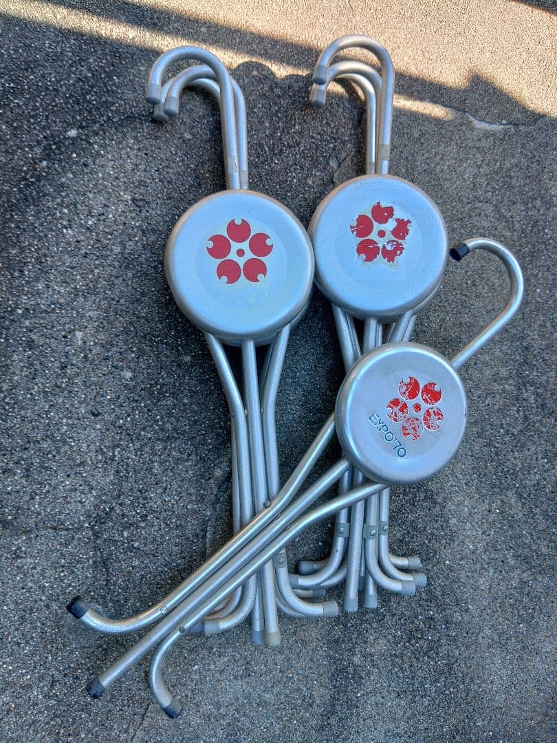 値下げしました　希少!　1970年万博グッズ　折り畳み式チェア　7脚セット