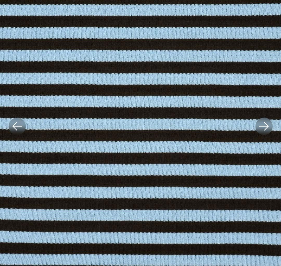 【新品未使用】SHISHIKUI boda サックス×ブラウン ボーダー長袖