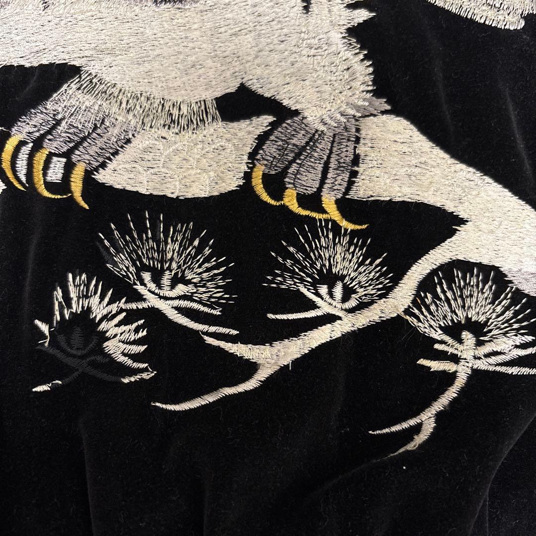 90s〜　ベロア 別珍 スカジャン スーベニアジャケット　鷹