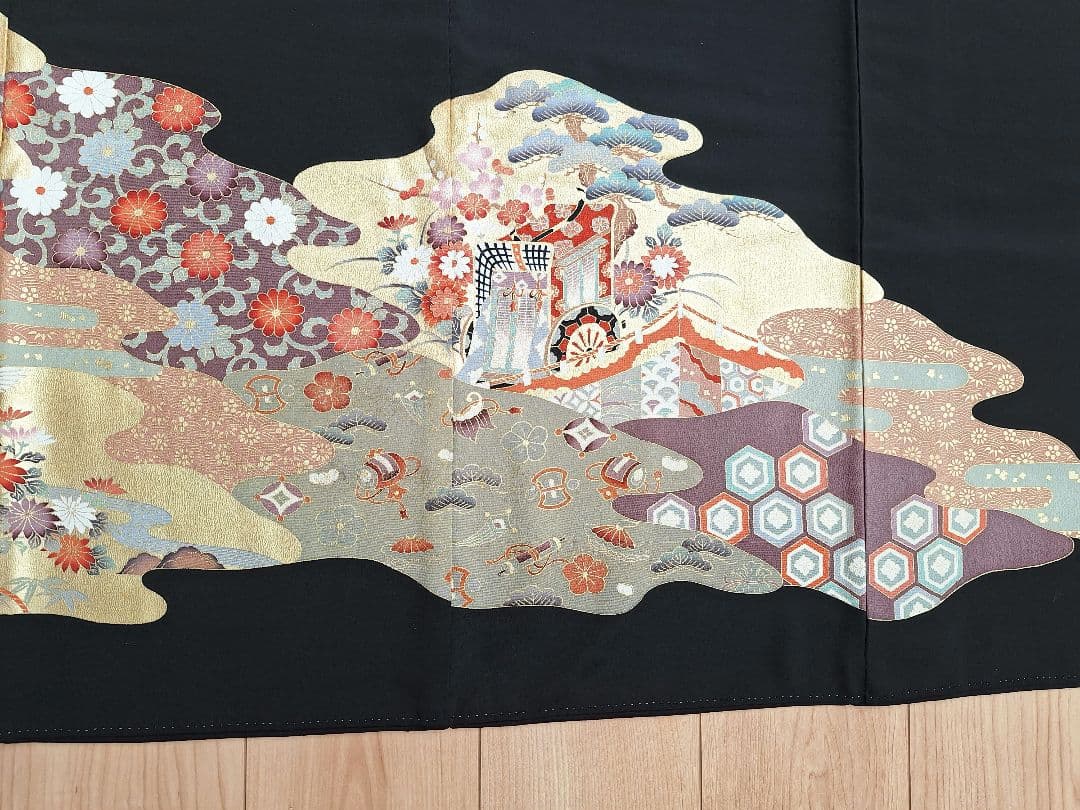 着物リメイクワンピース3691