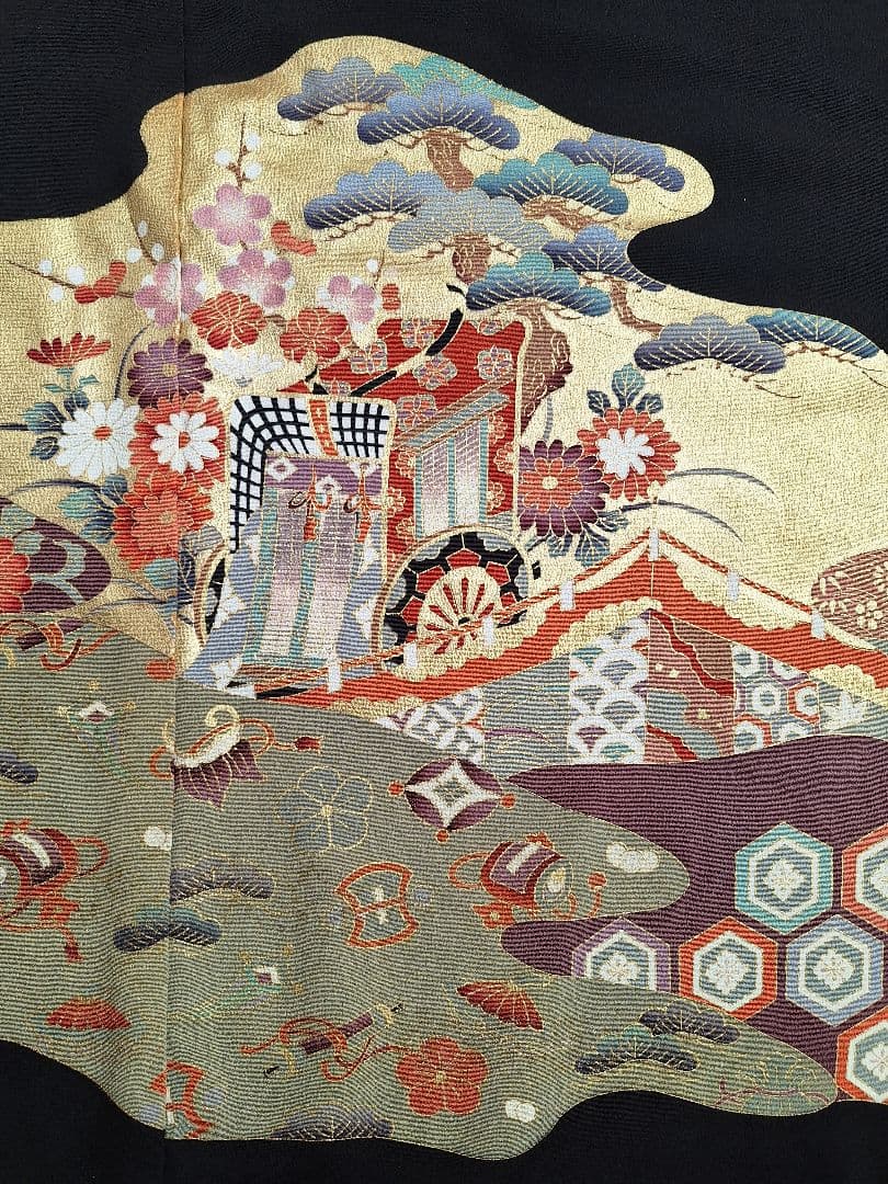 着物リメイクワンピース3691