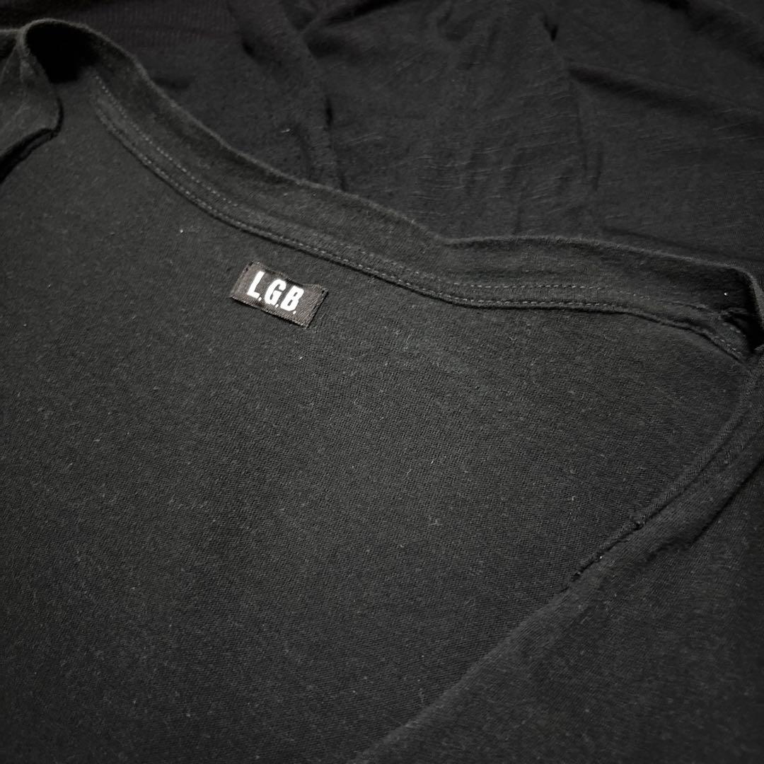 LGB メッセージ Vネック Tシャツ 初期 お兄系 V系 y2k vkei