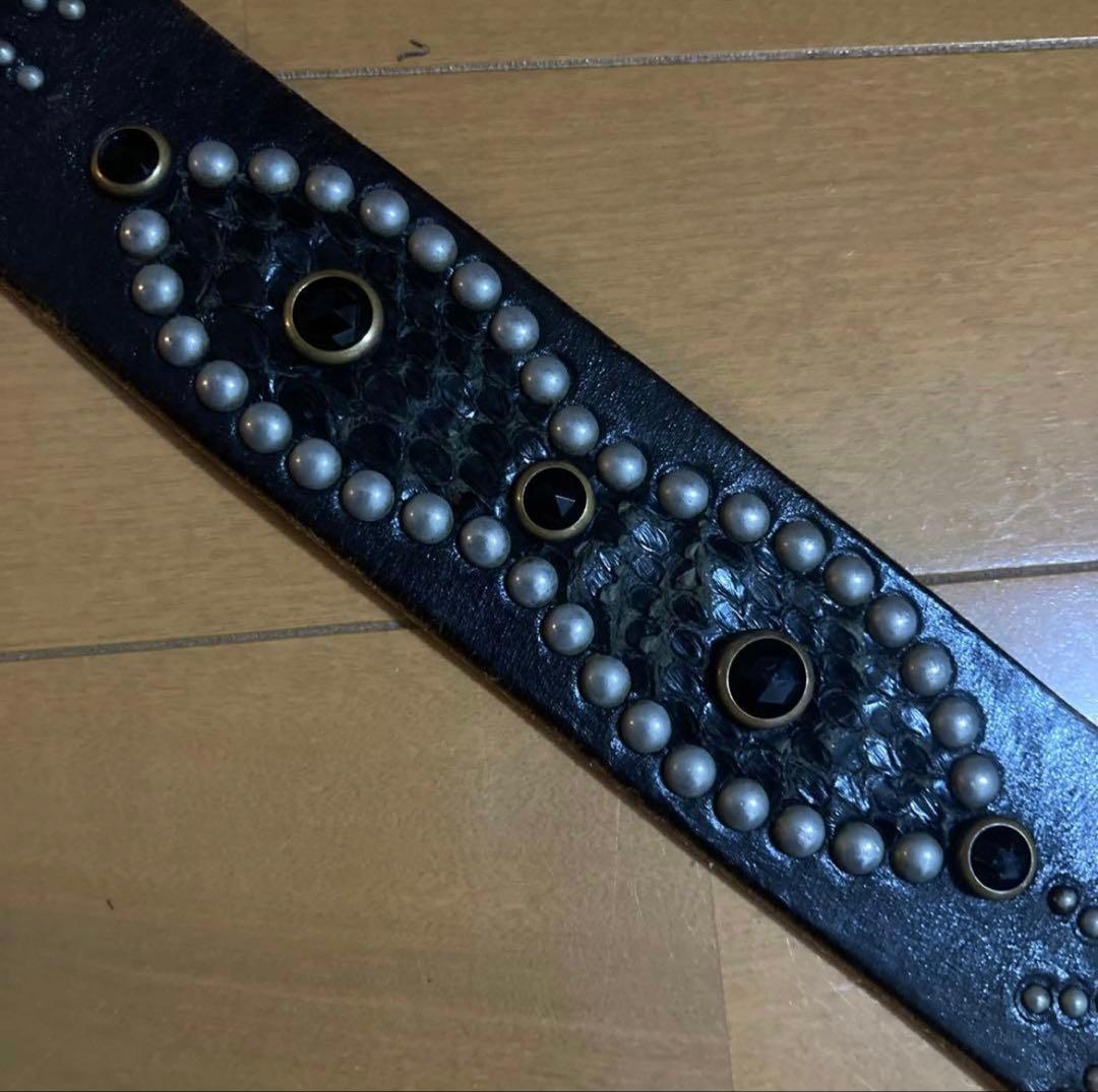 HTCピーナッツオーバーレイベルト・ブラックレザー・32 クロコ