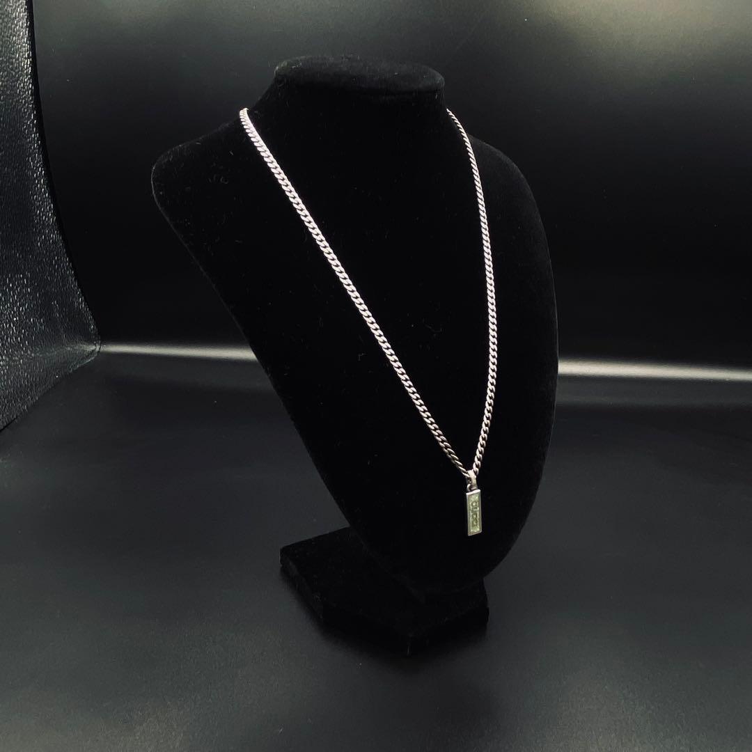 美品＊グッチGUCCI＊シルバー エナメル グルメット ペンダントネックレス
