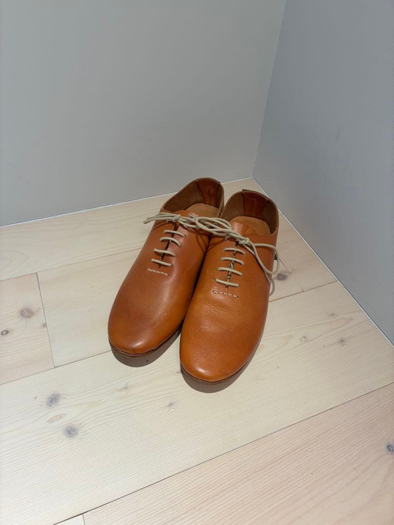 【新品】　genten ブラウン レースアップシューズ