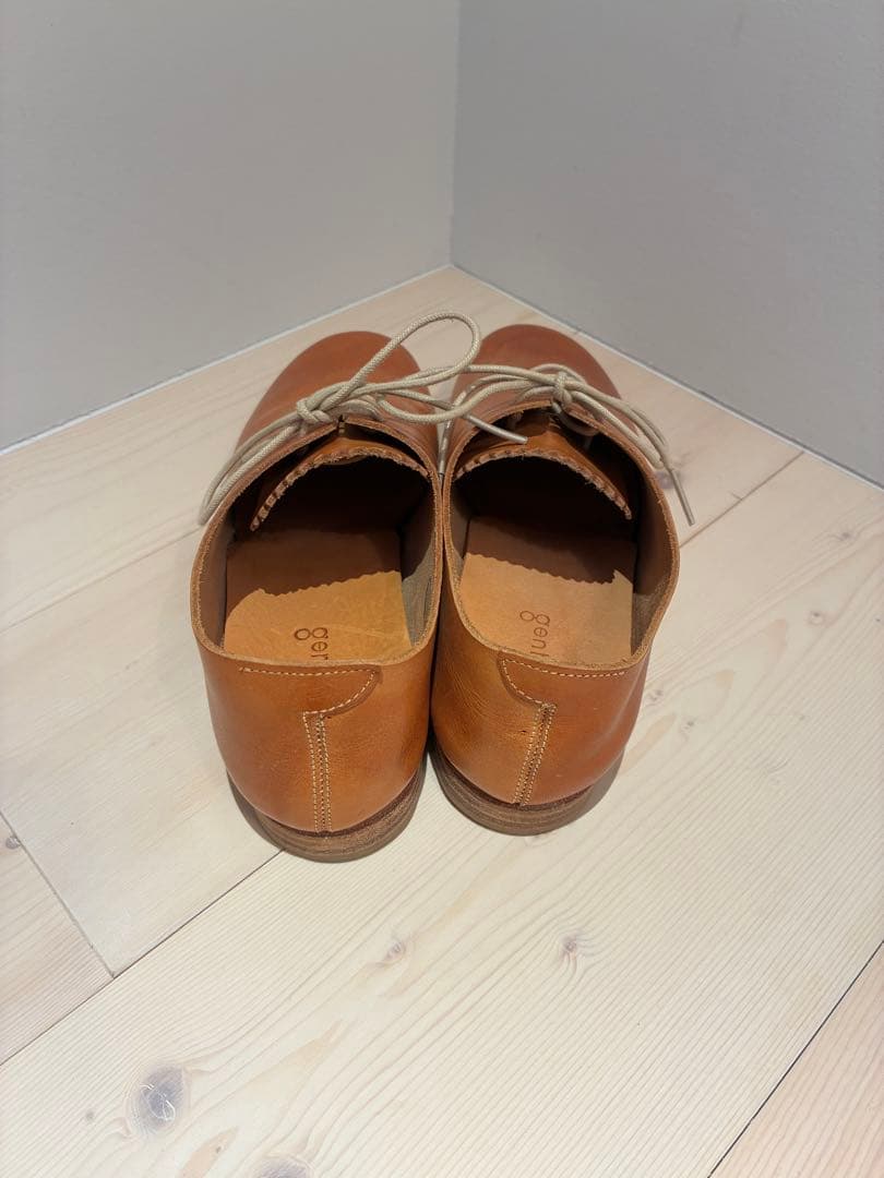 【新品】　genten ブラウン レースアップシューズ
