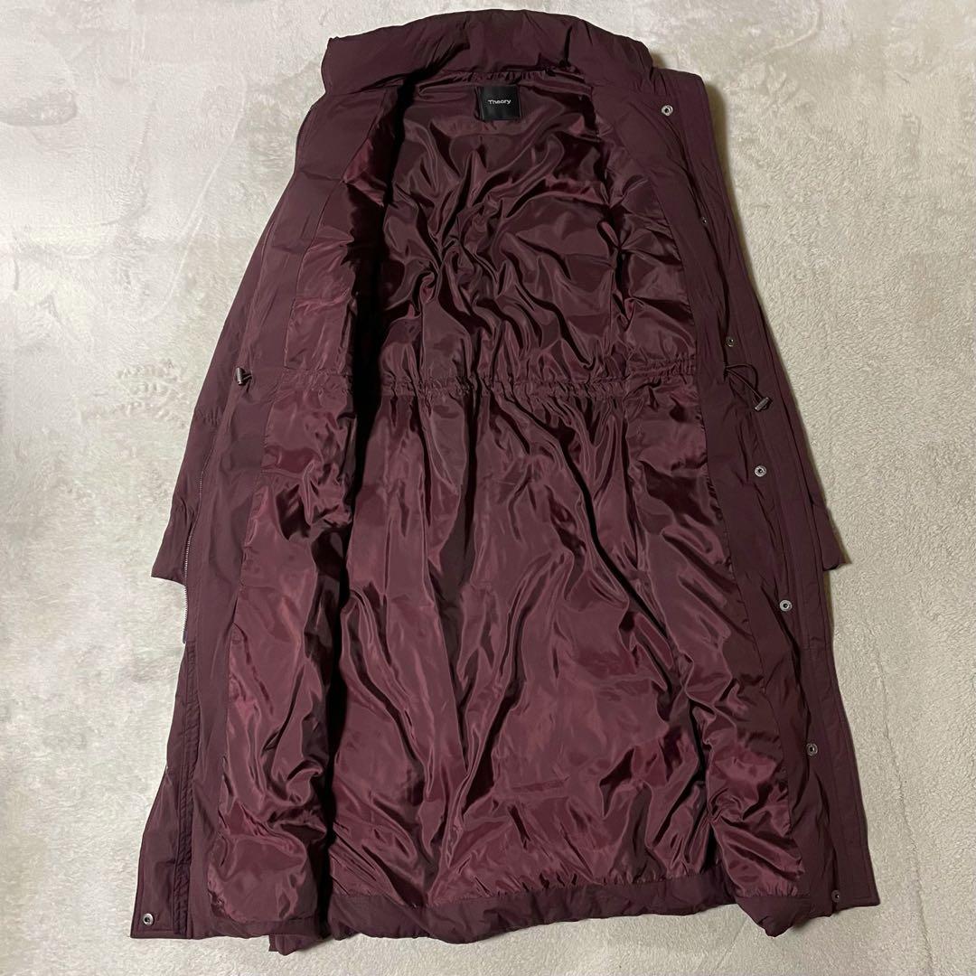 専用セオリー【高年式】ダウン90% 2WAYロング丈 ダウンコート ボルドー美品