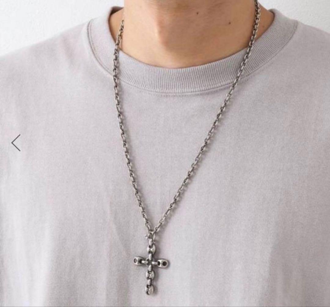 希少 グッチ マリーナ ラージ クロス チェーン ネックレス シルバー 925