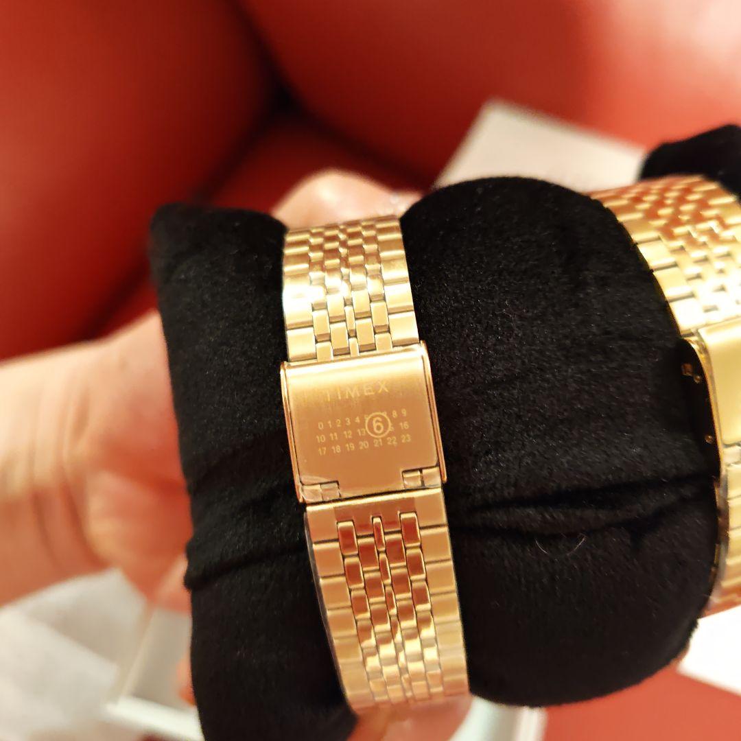 MM6 TIMEX ゴールド デジタル腕時計
