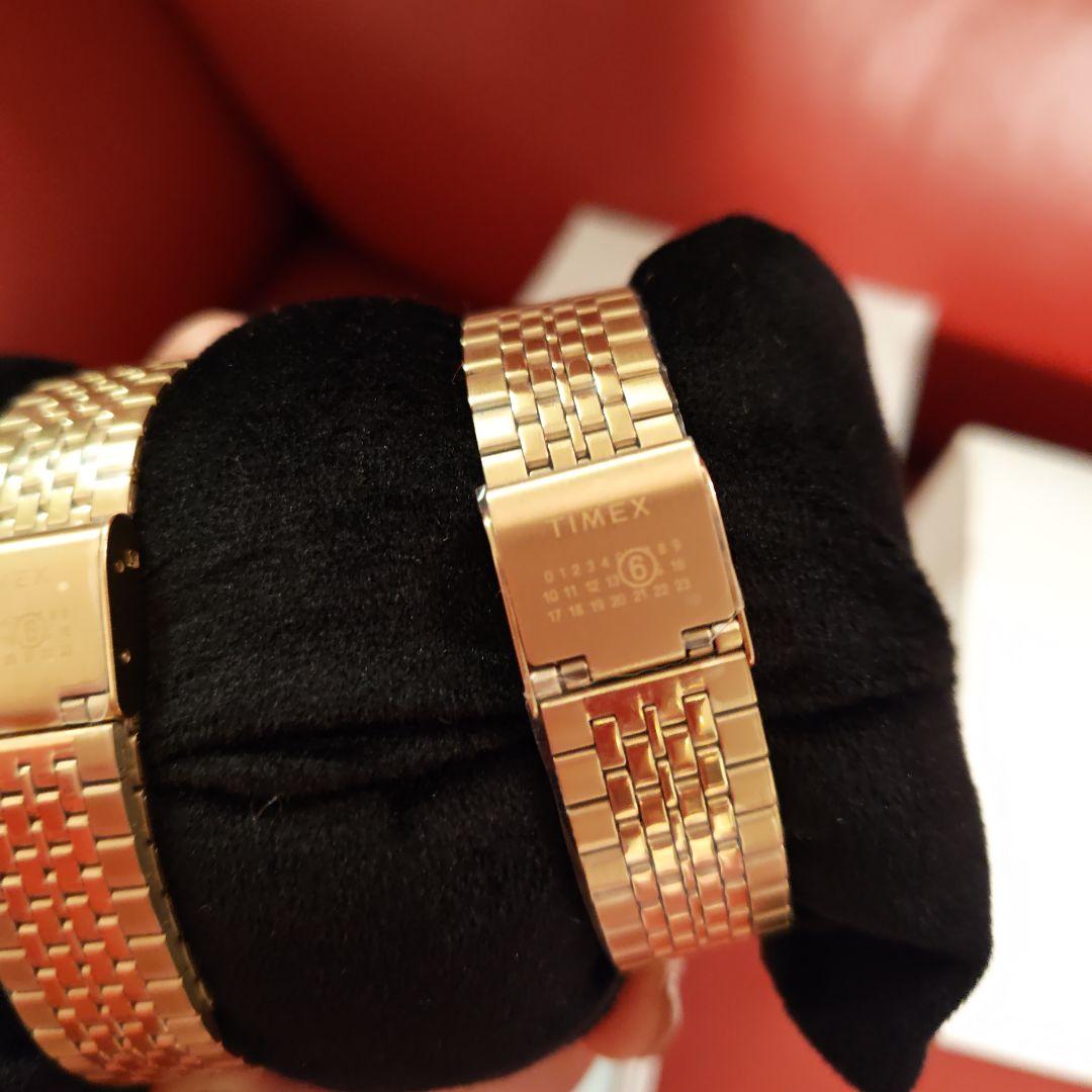 MM6 TIMEX ゴールド デジタル腕時計