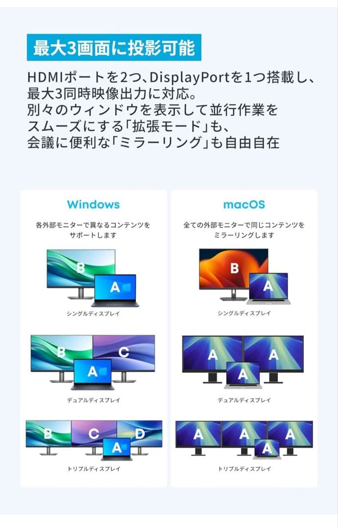 Anker Nano ドッキングステーション (13-in-1, 着脱式)
