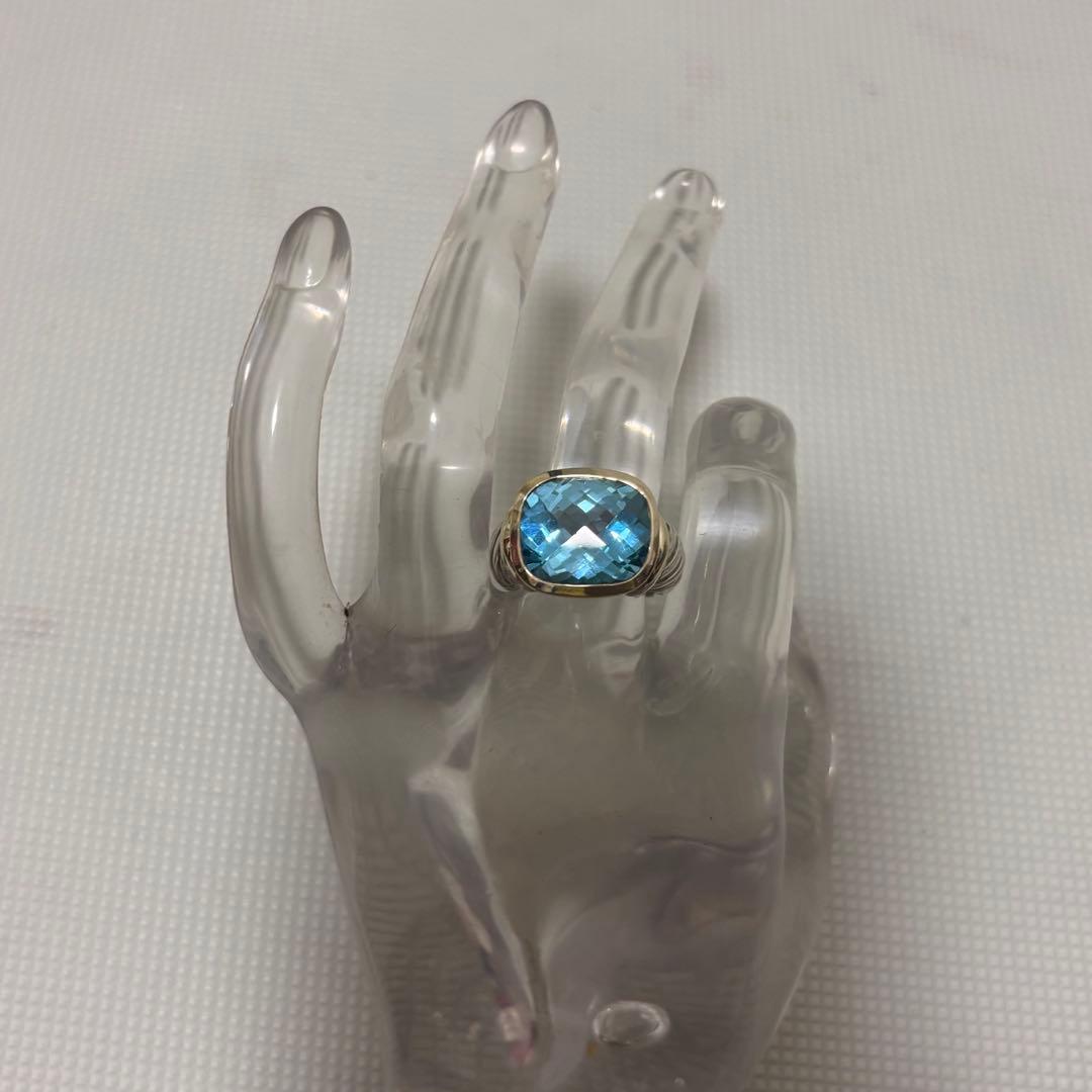 DAVID YURMAN シルバー 925 14金585刻印14号　天然石