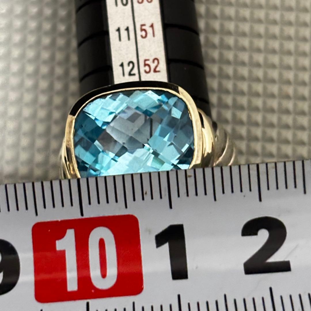DAVID YURMAN シルバー 925 14金585刻印14号　天然石