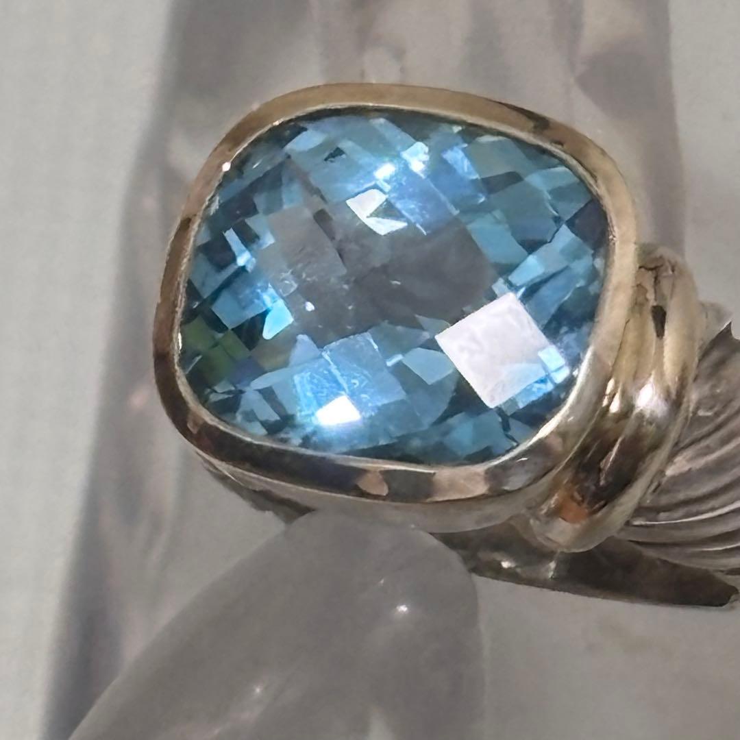 DAVID YURMAN シルバー 925 14金585刻印14号　天然石