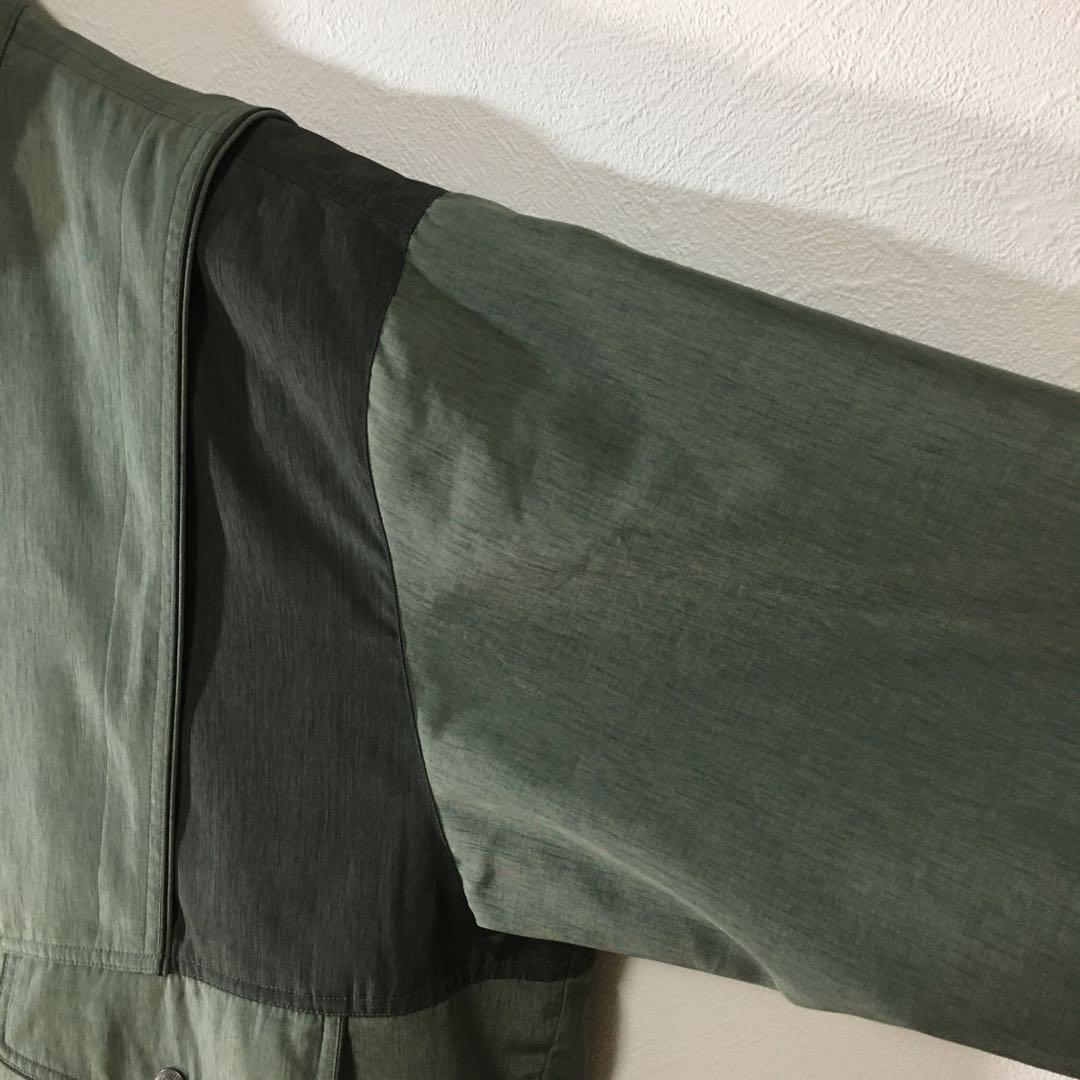 【個性派古着】希少デザイン　ブルゾン　立て襟　変形襟　内ボアライナー付き　 L