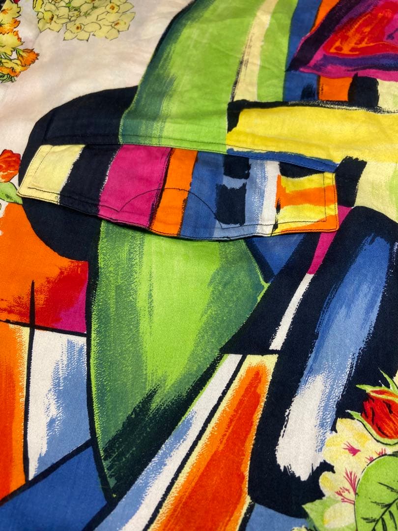 激レア！ジャンニ・ヴェルサーチシャツ　コットンツイル地　サイズ50 胸ポケット付